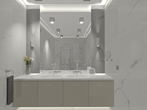 Łazienka z prysznicem płytka marmur - zdjęcie od MG Design
