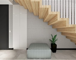 Hol z drewnianymi schodami - zdjęcie od MG Design - Homebook