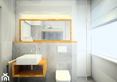 Łazienka Moniki - Średnia łazienka z oknem, styl skandynawski - zdjęcie od Pawlowska studio