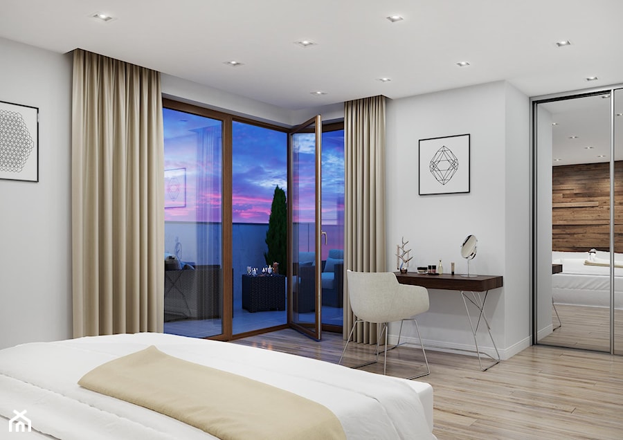 Passa - Średnia szara sypialnia, styl minimalistyczny - zdjęcie od promotyw
