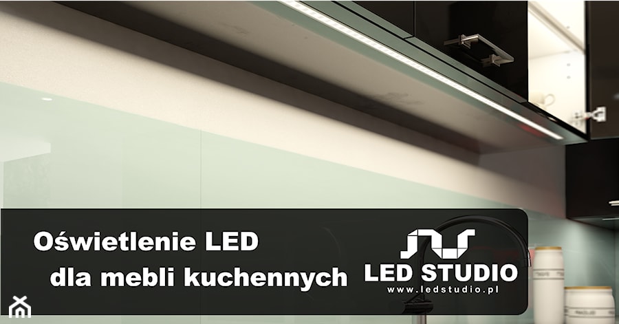 Idealne oświetlenie LED mebli kuchennych. - Kuchnia, styl nowoczesny - zdjęcie od LED STUDIO - oświetlenie LED