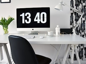 OFFICE LIFE - Małe białe czarne biuro, styl nowoczesny - zdjęcie od BIURO PROJEKTOWE ARTLABB - ARCHITEKT / PROJEKTANT WNĘTRZ