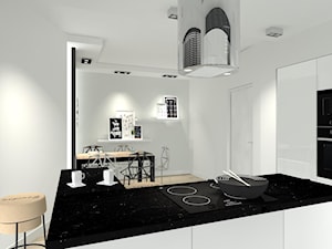 BLACK AND WHITE - Kuchnia, styl nowoczesny - zdjęcie od BIURO PROJEKTOWE ARTLABB - ARCHITEKT / PROJEKTANT WNĘTRZ