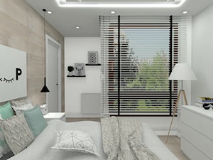 CATCH A DREAM - Średnia biała sypialnia, styl skandynawski - zdjęcie od BIURO PROJEKTOWE ARTLABB - ARCHITEKT / PROJEKTANT WNĘTRZ