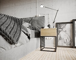 Mała szara sypialnia, styl industrialny - zdjęcie od George Azzar - Homebook