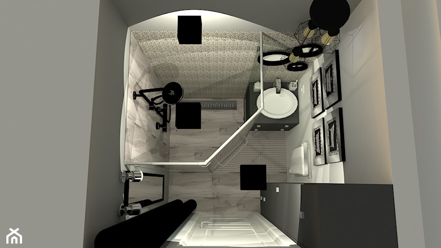 Mieszkanie w szarościach - Łazienka, styl nowoczesny - zdjęcie od kaMMat design