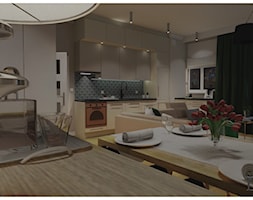 Kuchnia i jadalnia z salonem - zdjęcie od Projekty Wnętrz DOYS - Homebook