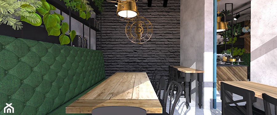 Projekt kawiarni "Za szybą" w Tychach - zdjęcie od Aleksandra Ciurkot architektura wnętrz