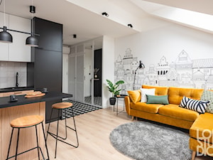 Mieszkanie pod chmurami - Salon, styl skandynawski - zdjęcie od Loftstudio