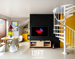 Apartament z kolorem - Salon, styl nowoczesny - zdjęcie od Loftstudio - Homebook