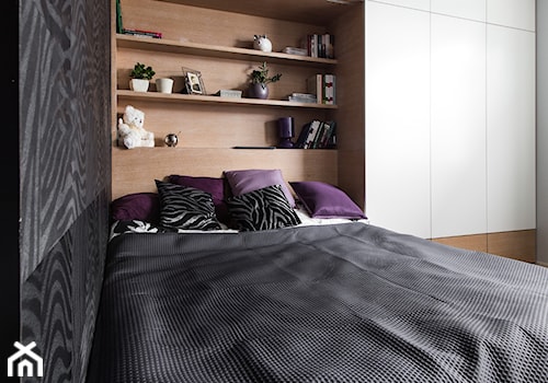 Apartament na Masarskiej - Średnia szara sypialnia, styl nowoczesny - zdjęcie od Loftstudio