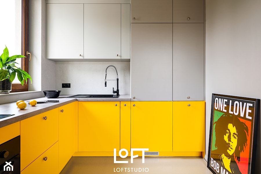 Apartament z kolorem - Kuchnia, styl nowoczesny - zdjęcie od Loftstudio
