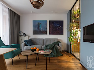 Apartament na Dworskiej - Mały szary salon, styl nowoczesny - zdjęcie od Loftstudio