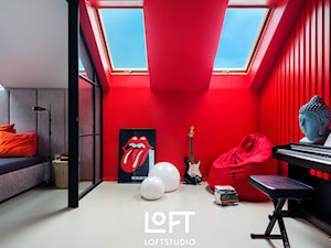 Apartament z kolorem - Sypialnia, styl nowoczesny - zdjęcie od Loftstudio