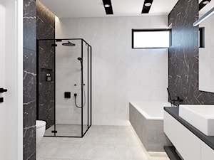 Nowoczesna łazienka z marmurem - Łazienka - zdjęcie od Paulina Majcherek Projektowanie Wnętrz Piła