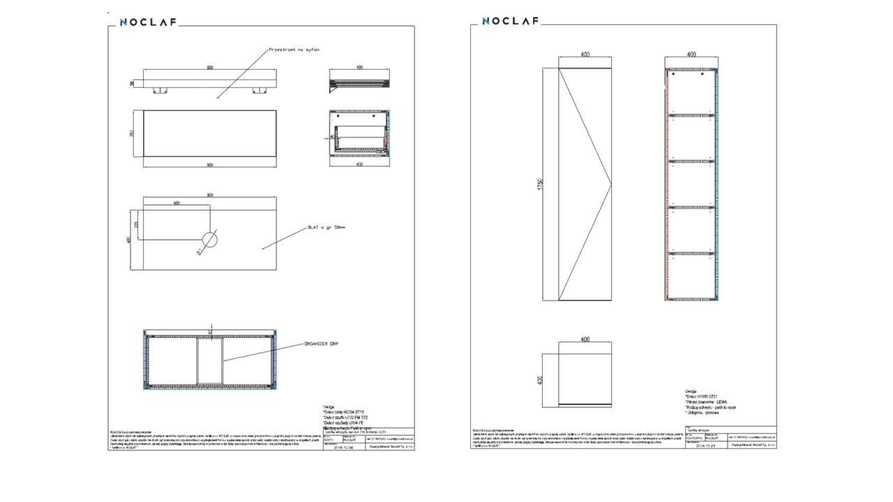 projekty mebli Noclaf - zdjęcie od Noclaf producent mebli łazienkowych - Homebook