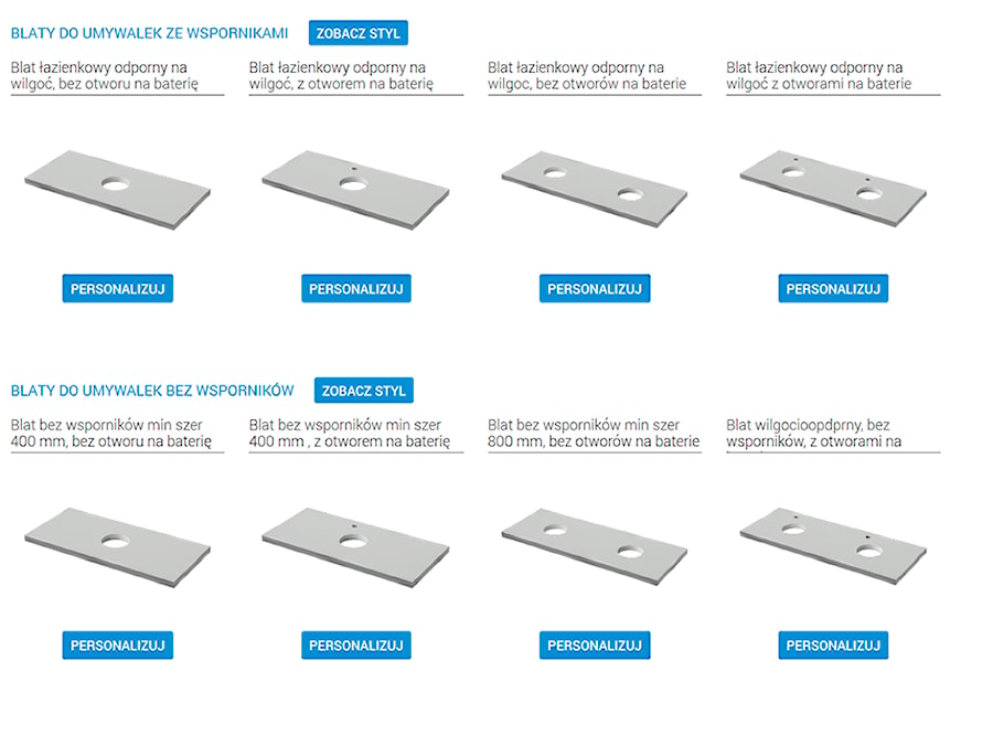 Blaty łazienkowe na wymiar - Łazienka, styl minimalistyczny - zdjęcie od Noclaf producent mebli łazienkowych