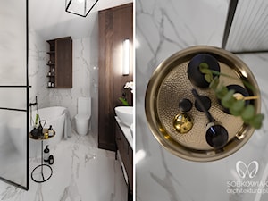 marmurowa łazienka w stylu klasycznym - zdjęcie od Sobkowiak Architektura