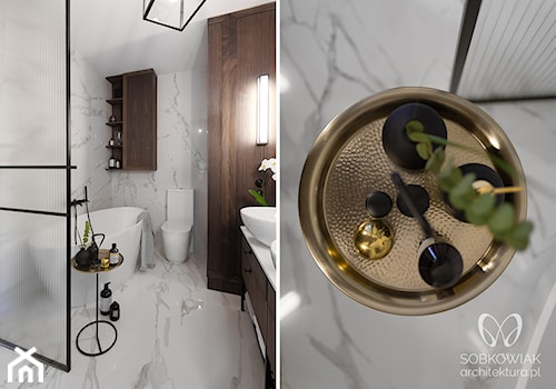 marmurowa łazienka w stylu klasycznym - zdjęcie od Sobkowiak Architektura