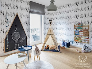 Skandynawska bawialnia dla dzieci z tipi - zdjęcie od Sobkowiak Architektura