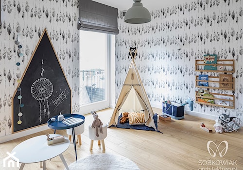 Skandynawska bawialnia dla dzieci z tipi - zdjęcie od Sobkowiak Architektura