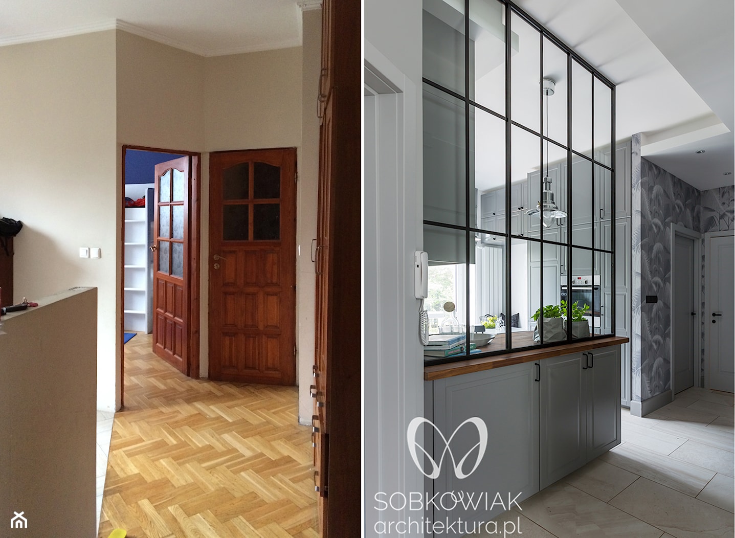 Metamorfoza rodzinnego mieszkania pod Warszawą - Hol / przedpokój, styl tradycyjny - zdjęcie od Sobkowiak Architektura - Homebook