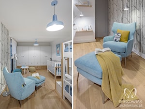 Biała sypialni dzieci w skandynawskim stylu - zdjęcie od Sobkowiak Architektura