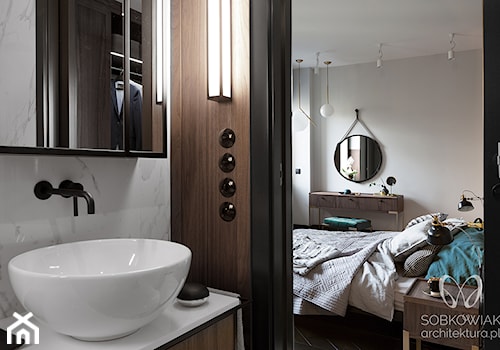 prywatna łazienka w stylu klasycznym przy sypialni - zdjęcie od Sobkowiak Architektura