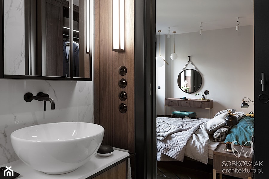 prywatna łazienka w stylu klasycznym przy sypialni - zdjęcie od Sobkowiak Architektura
