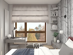 Wnętrza przytulnego mieszkania w stylu skandynawskiem - Sypialnia, styl skandynawski - zdjęcie od Sobkowiak Architektura