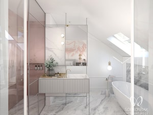 łazienka przy sypialni - zdjęcie od Sobkowiak Architektura