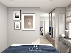 Wnętrza przytulnego mieszkania w stylu skandynawskiem - Sypialnia, styl skandynawski - zdjęcie od Sobkowiak Architektura
