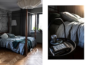 W chmurach - Mała czarna sypialnia, styl nowoczesny - zdjęcie od Sobkowiak Architektura