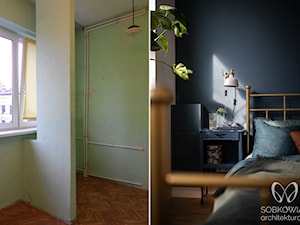 Eklektyczna sypialnia - zdjęcie od Sobkowiak Architektura