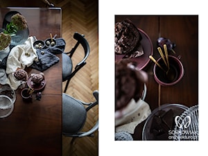 Jadalnia i meble z duszą, na zdjęciu stylowy stół i para wyszukanych krzeseł - zdjęcie od Sobkowiak Architektura