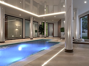 Projekt basenu, Gliwice - Taras, styl nowoczesny - zdjęcie od Vizman Design