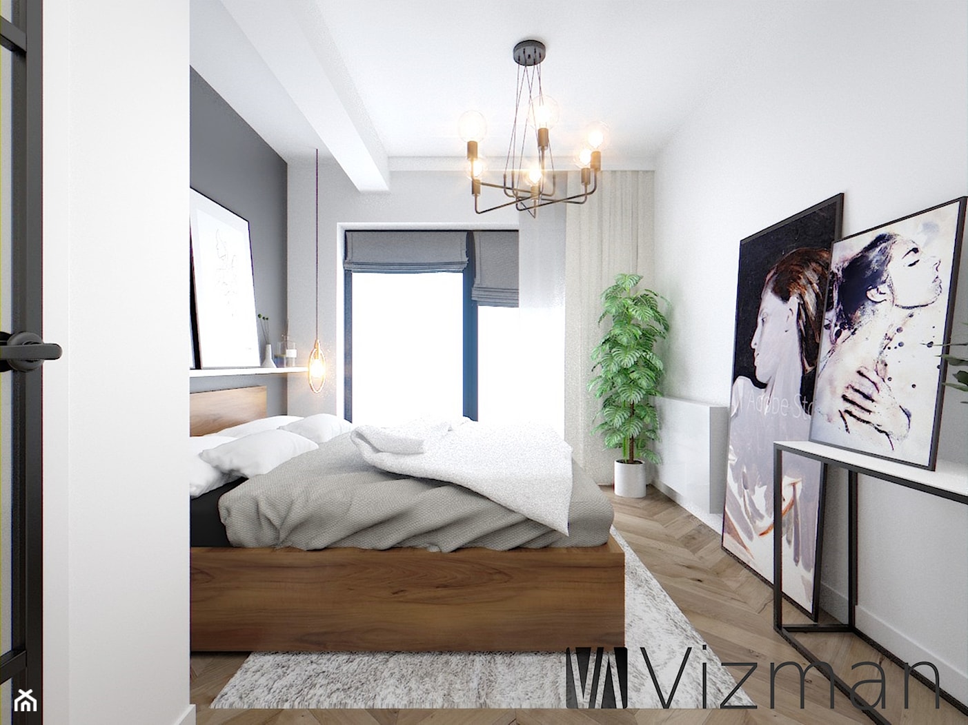 Sypialnia w stylu modern retro - zdjęcie od Vizman Design - Homebook