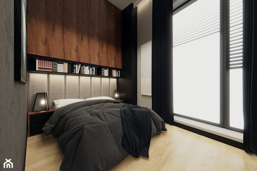 Projekt mieszkania, Katowice 2 - Sypialnia, styl nowoczesny - zdjęcie od Vizman Design