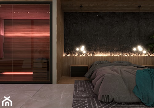 Sypialnia z sauną w stylu nowoczesnym - zdjęcie od Vizman Design