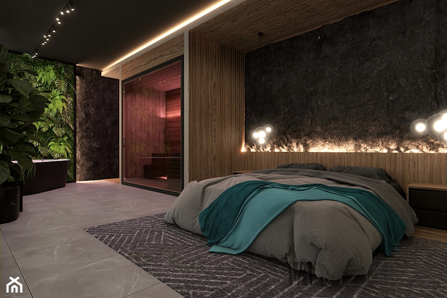 Sypialnia z sauną w stylu nowoczesnym - zdjęcie od Vizman Design