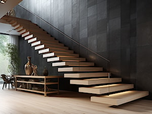 Nowoczesne, minimalistyczne schody - zdjęcie od KobietArchitekt