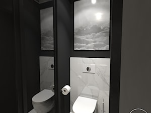 Klasyczna elegancja - Mała bez okna z marmurową podłogą z punktowym oświetleniem łazienka, styl tradycyjny - zdjęcie od ALMINAS WNĘTRZA