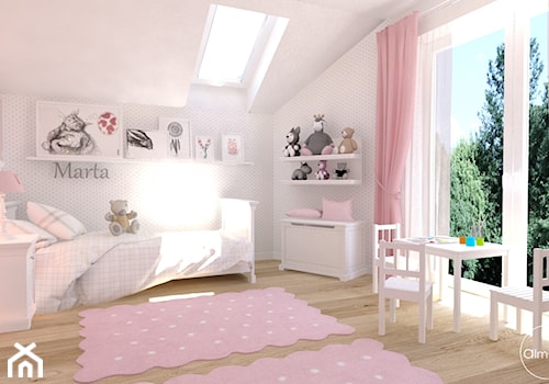 Przebudowa 10 letniego domu - Średni różowy pokój dziecka dla dziecka dla dziewczynki, styl tradycyjny - zdjęcie od ALMINAS WNĘTRZA