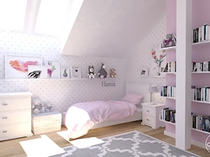 Przebudowa 10 letniego domu - Średni biały różowy pokój dziecka dla dziecka dla nastolatka dla dziewczynki, styl tradycyjny - zdjęcie od ALMINAS WNĘTRZA