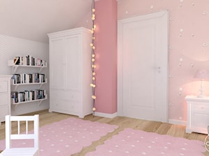 Przebudowa 10 letniego domu - Średni biały różowy pokój dziecka dla dziecka dla dziewczynki, styl tradycyjny - zdjęcie od ALMINAS WNĘTRZA