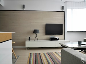 Małe kolorowe mieszkanie w centrum - Salon, styl nowoczesny - zdjęcie od ALMINAS WNĘTRZA