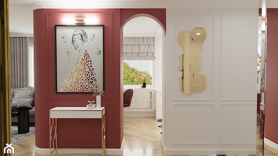 Marsala - nowoczesne mieszkanie z nutą klasyki - Wejherowo - Hol / przedpokój, styl nowoczesny - zdjęcie od Slow Studio