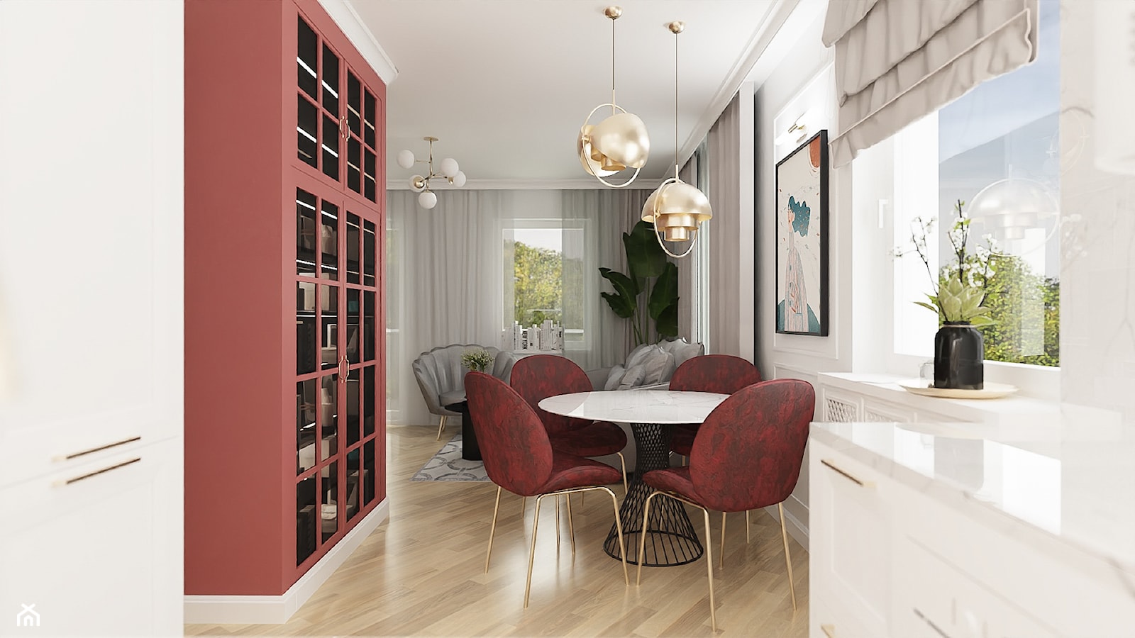Marsala - nowoczesne mieszkanie z nutą klasyki - Wejherowo - Jadalnia, styl nowoczesny - zdjęcie od Slow Studio - Homebook