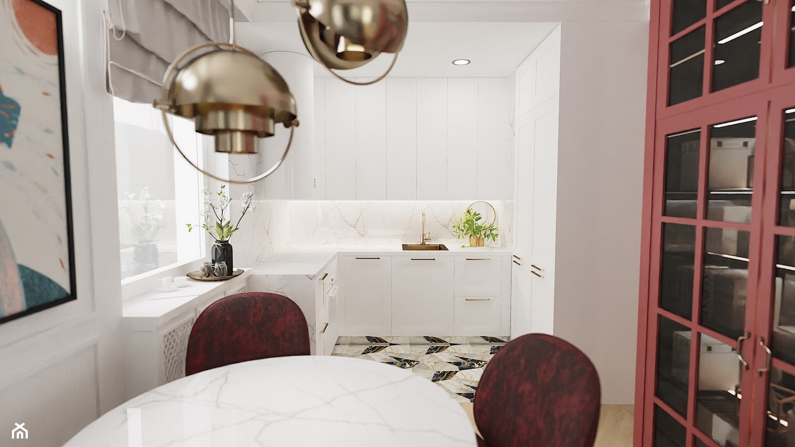 Marsala - nowoczesne mieszkanie z nutą klasyki - Wejherowo - Kuchnia, styl nowoczesny - zdjęcie od Slow Studio - Homebook