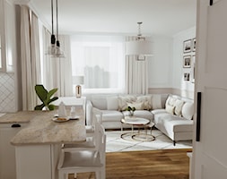 Salon z aneksem kuchennym - New York Hampton - zdjęcie od Slow Studio - Homebook